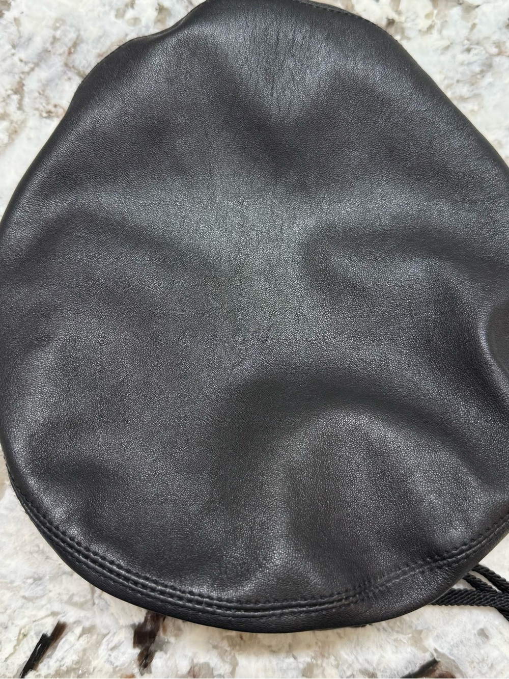 Eric Javits Black Leather Beret